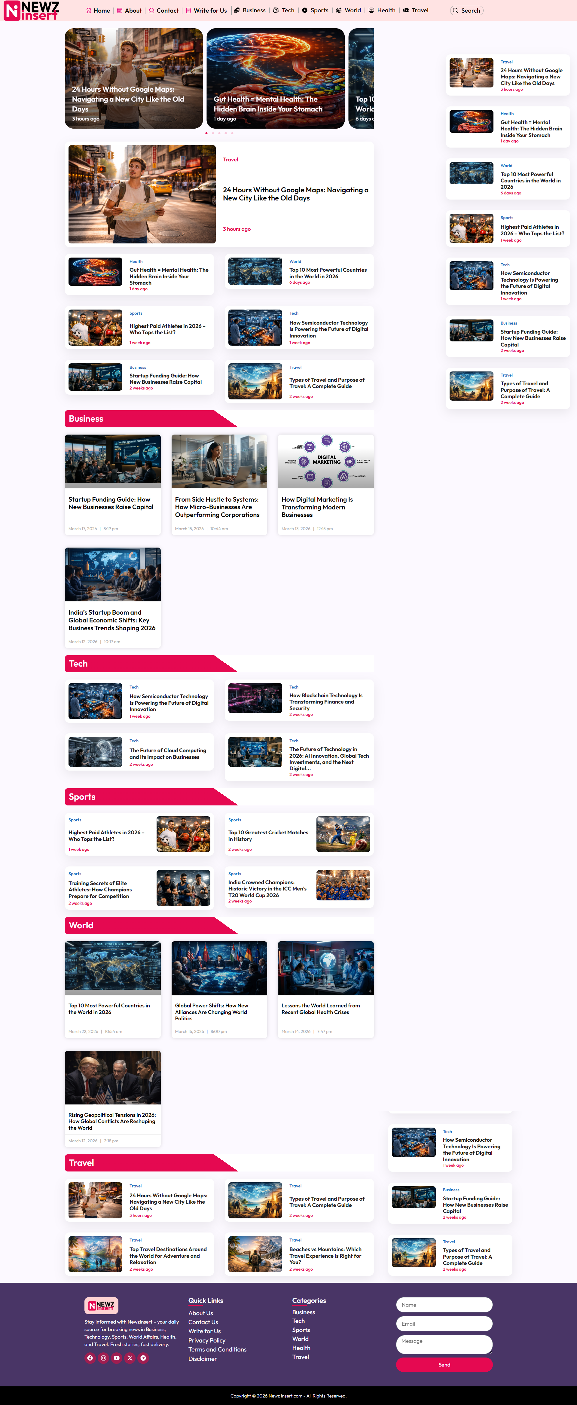 Smart News Website desktop